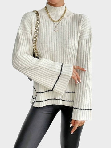 Casual Colorblock Knitted Sweater