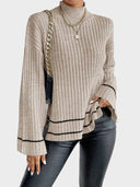 Casual Colorblock Knitted Sweater
