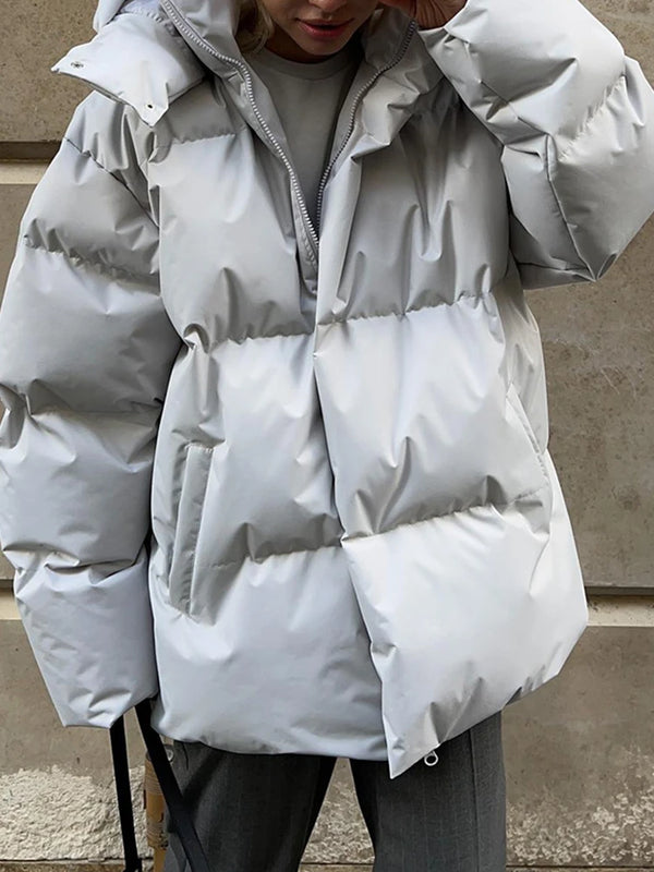 Womens Hooded Quilted Puffer Jacket