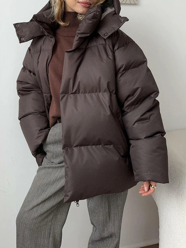 Womens Hooded Quilted Puffer Jacket