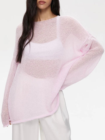 Women's Sheer Mesh Long Sleeve Tops