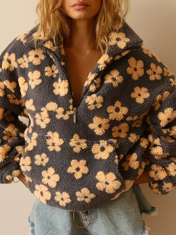 Women's Fleece-Lined Plush Pullover Hoodie