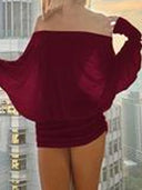 Women's Solid Off The Shoulder Sheer Ruched Dress