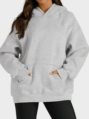 Cozy oversized fleece hoodie