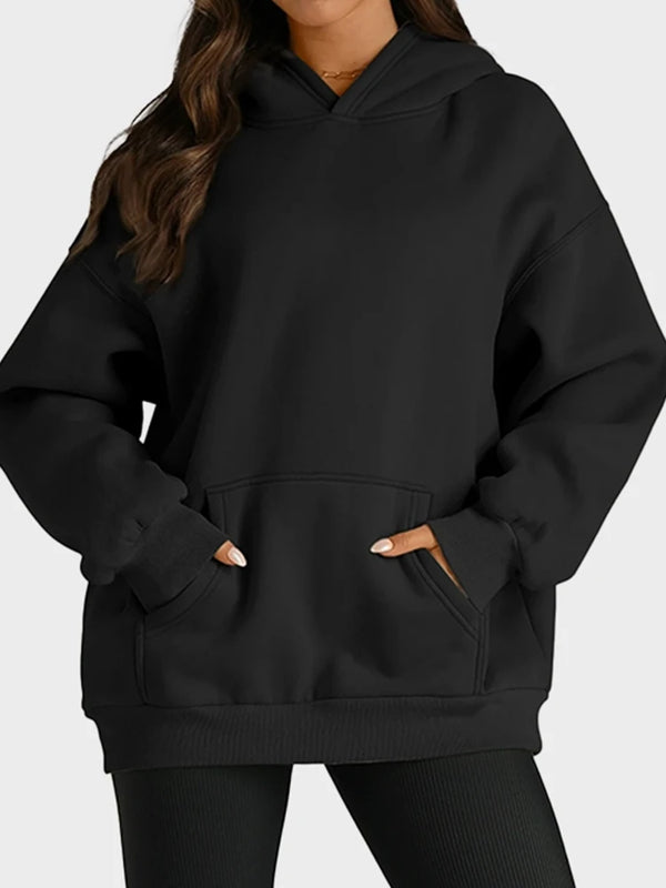 Cozy oversized fleece hoodie