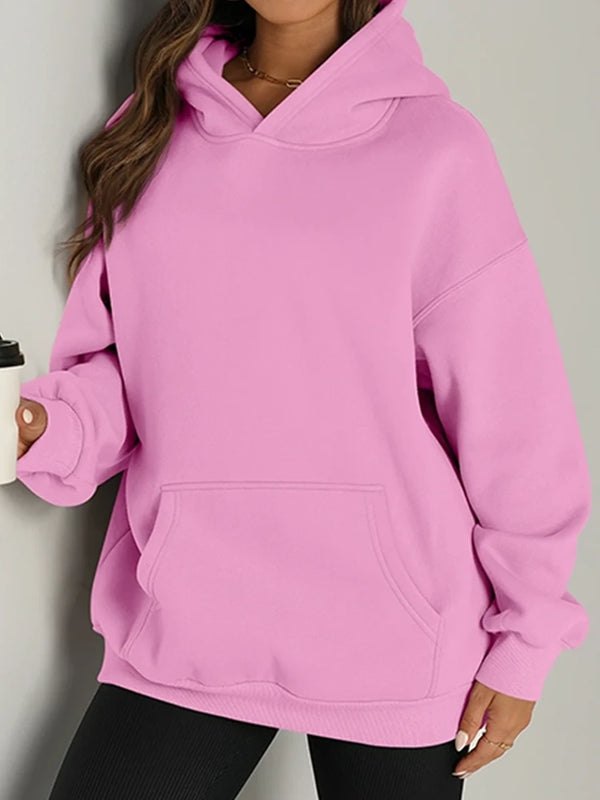 Cozy oversized fleece hoodie