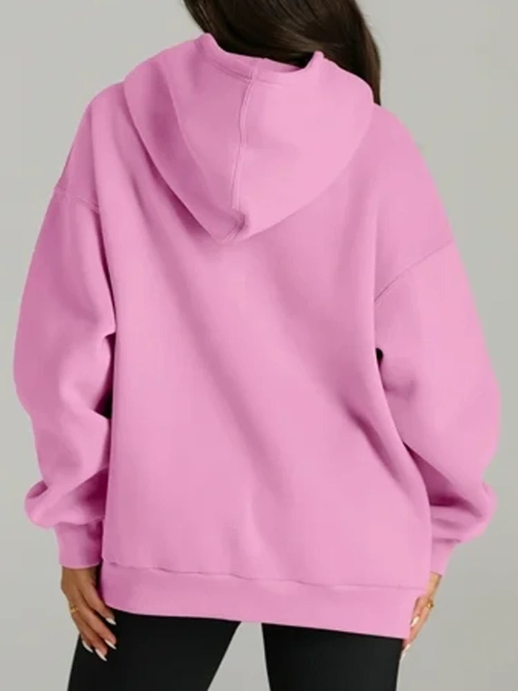Cozy oversized fleece hoodie