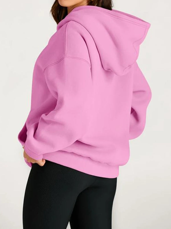 Cozy oversized fleece hoodie