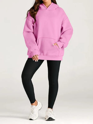 Cozy oversized fleece hoodie