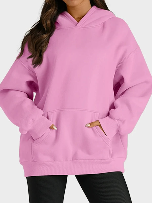 Cozy oversized fleece hoodie