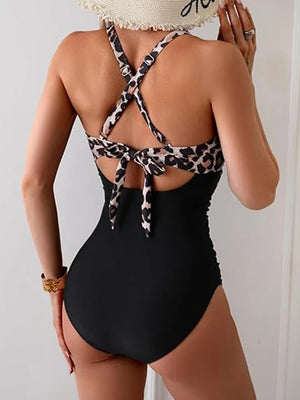 Ribbed Cutout-Front Shaping Swimsuit