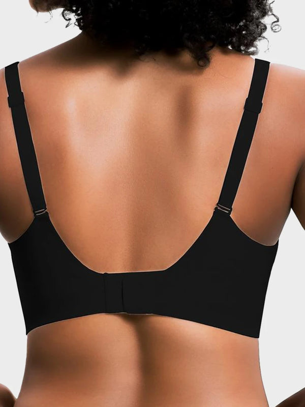 Jelly Wireless Seamless Deep-V Push-Up Bra