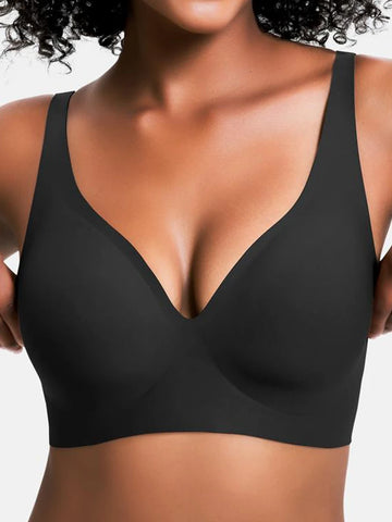 Seamless Wireless Deep V T-Shirt Bra