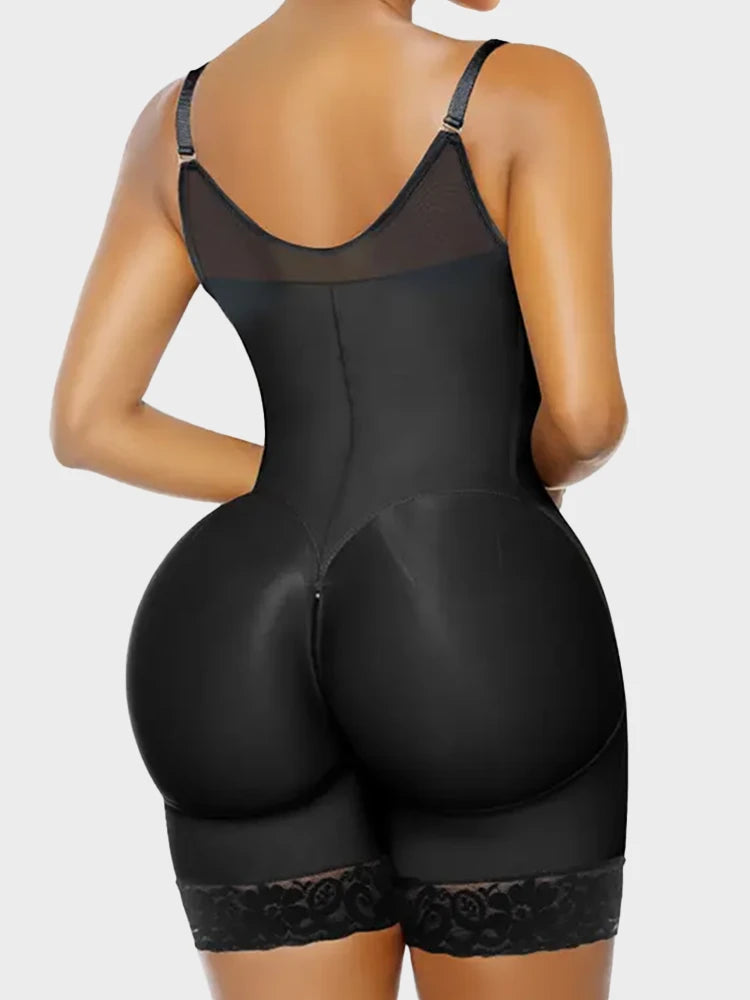 Women’s Colombianas Shapewear – Tummy Control, Butt Lifter, Zipper Crotch, Detachable Straps