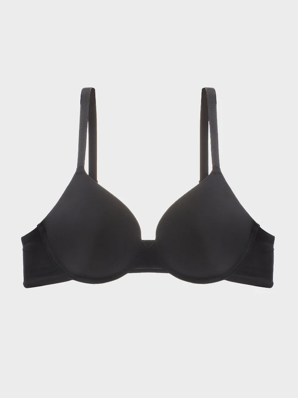 Fits Everybody Push Up Bra for Women-Buttery Soft Scoop Neckline-Padded Underwire Sexy Demi Balconette T Shirt Bras