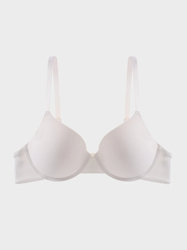 Fits Everybody Push Up Bra for Women-Buttery Soft Scoop Neckline-Padded Underwire Sexy Demi Balconette T Shirt Bras