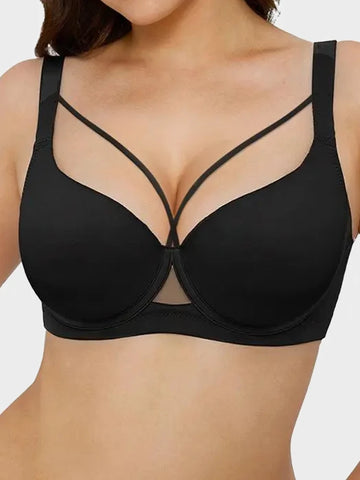 Gathering & Side-Smoothing Push-Up Thin Sexy Bra