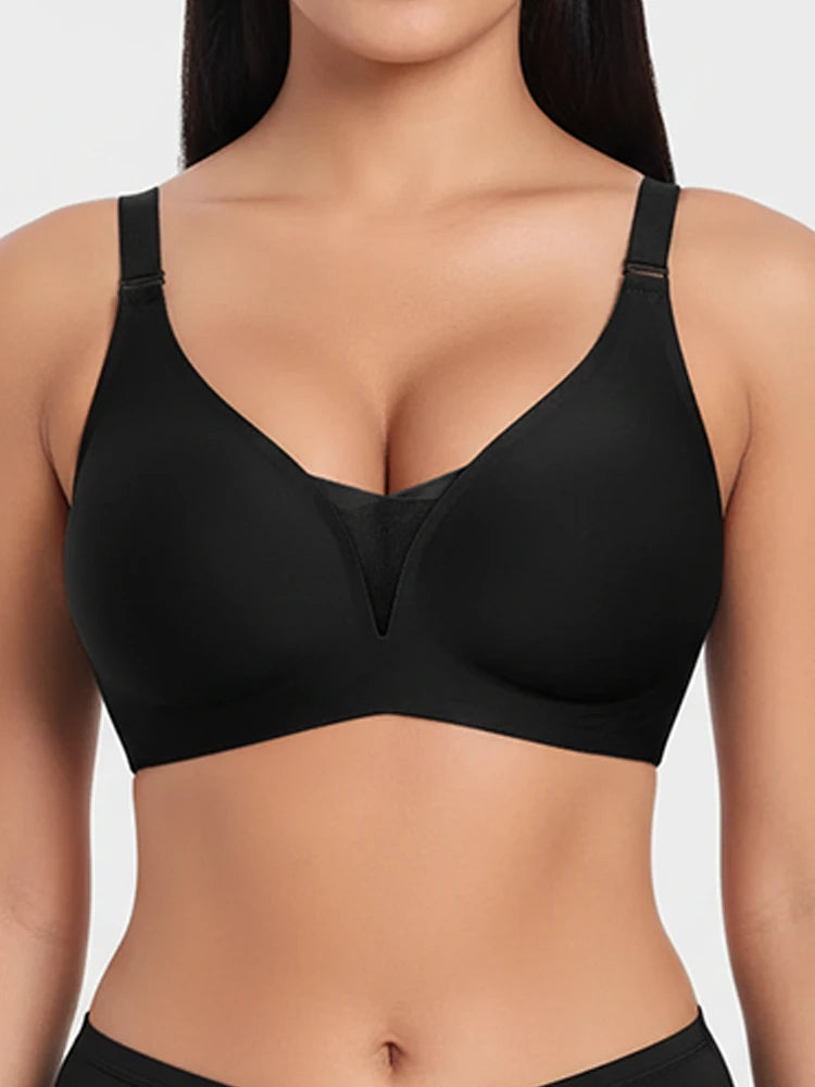 3/4 Cup Mesh Seamless Wireless Jelly Support Bra