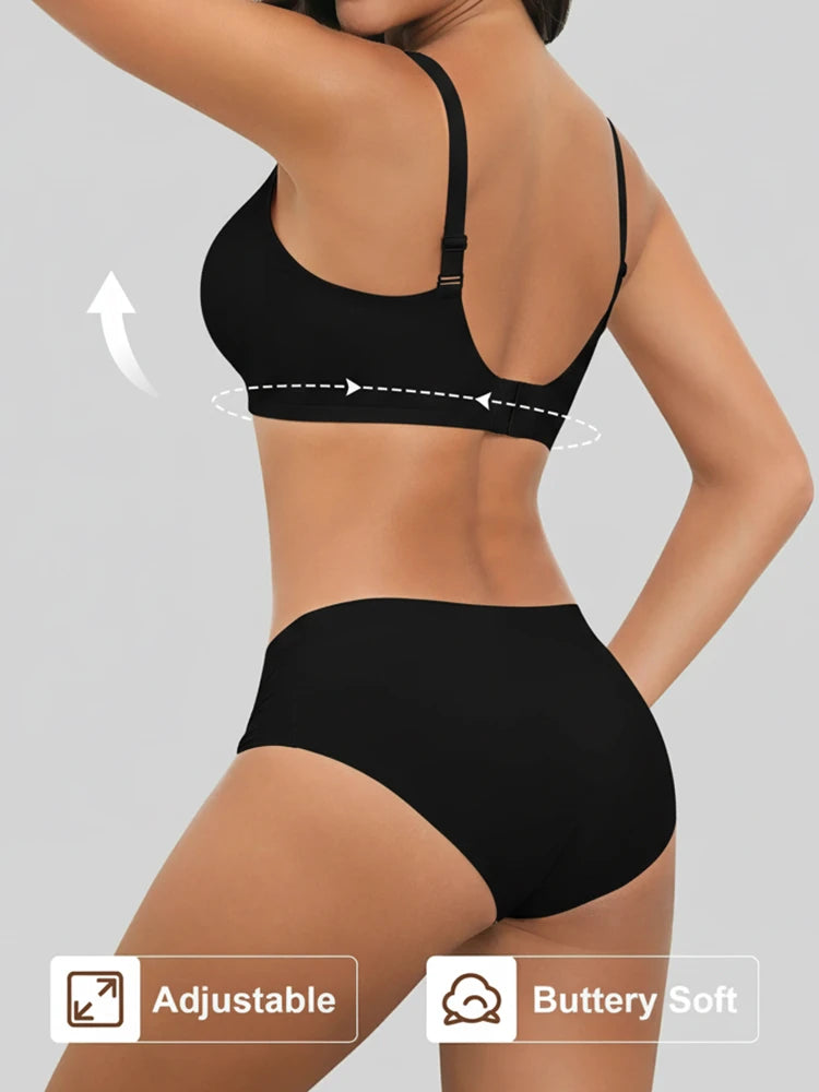 Jelly Draadloze BH Diepe V Push Up Naadloze T-Shirt Geen Onderdraad Ondersteunende Draadloze Comfortabele Full-Cup Bras, Huid, XXL Jelly Draadloze BH Diepe V Push Up Naadloze T-Shirt Geen Onderdraad Ondersteunende Draadloze Comfortabele Full-Cup Bras, Huid, XXL
