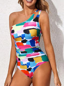 One-Shoulder Tummy Control One-Piece Swimsuit