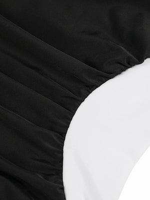 Colorblock Tummy Control One-Piece Swimsuit with Crossback Support