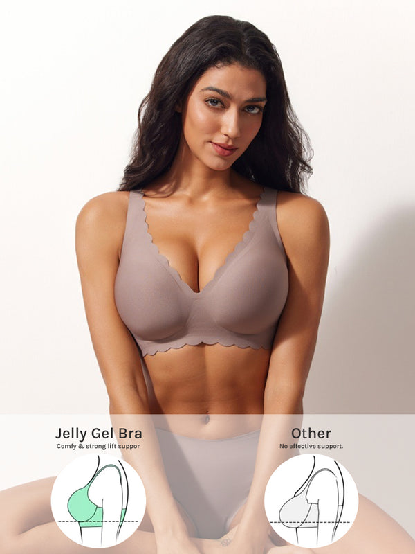 Wireless Bra Womens Scalloped Comfortable Wireless Bras