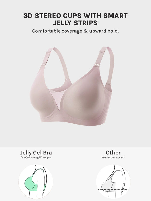 3/4 Cup Mesh Seamless Wireless Jelly Support Bra