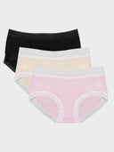 Women’s Cotton Lace Trim Panties 3-Pack