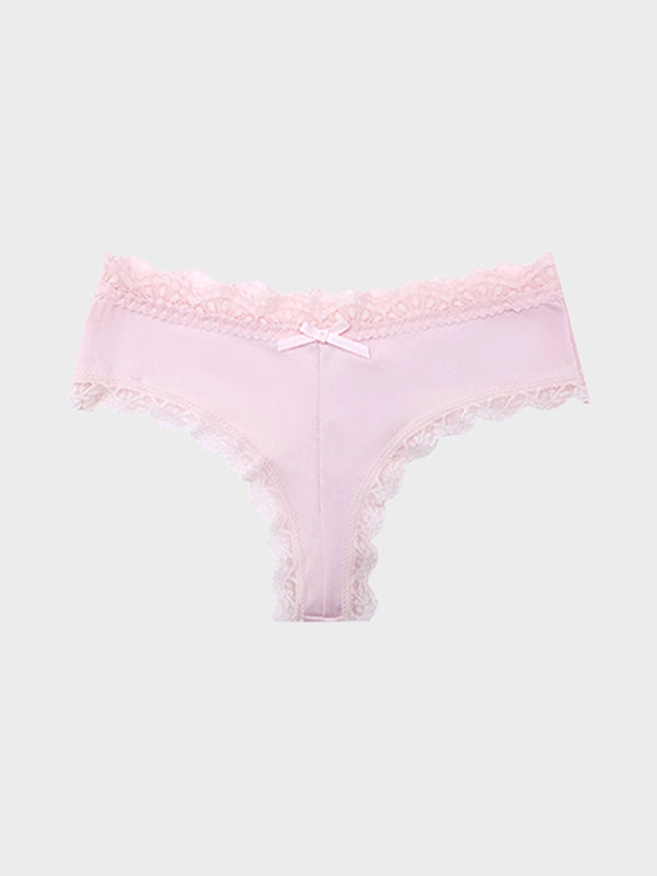 5-Pack Women’s Lace Thongs – Mid Waist Sexy Panties