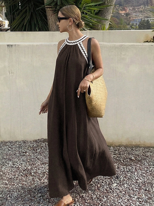 Halter Summer Dresses for Women 2026 Sleeveless Boho Sundresses