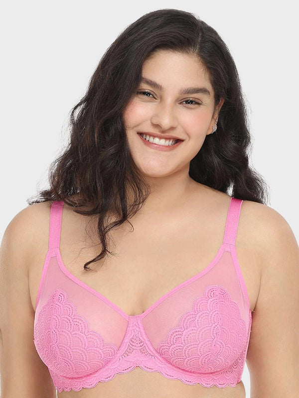 Scalloped Lace Underwire Bra for Fuller Busts
