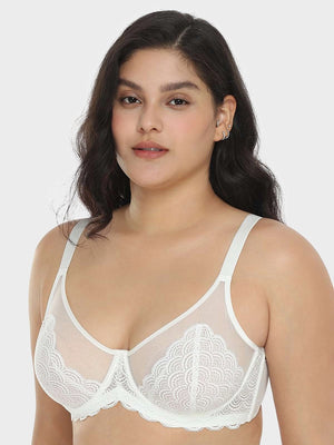 Scalloped Lace Underwire Bra for Fuller Busts
