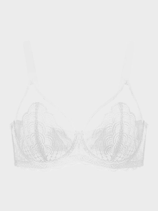 Scalloped Lace Underwire Bra for Fuller Busts