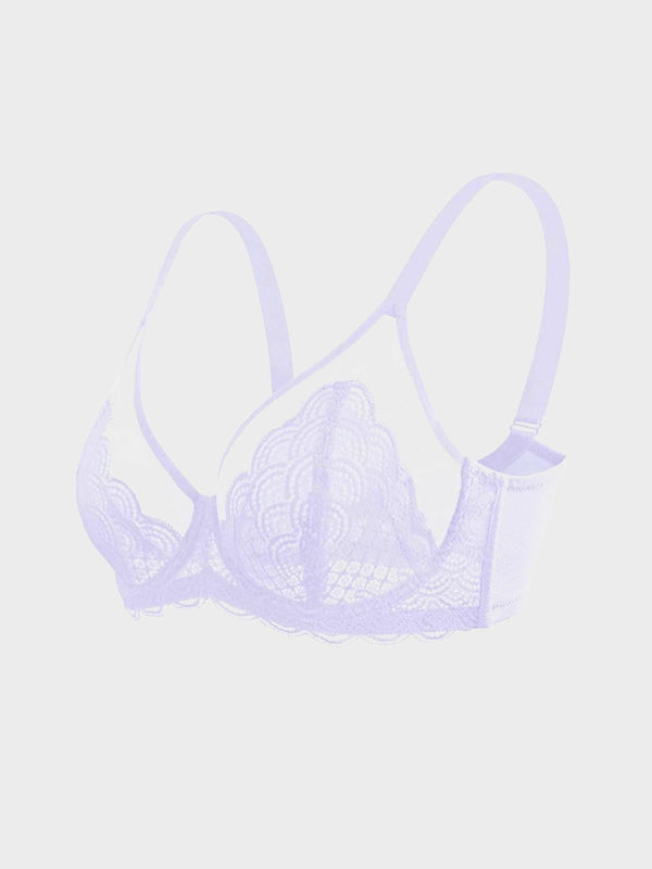 Scalloped Lace Underwire Bra for Fuller Busts