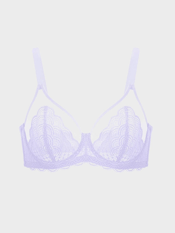 Scalloped Lace Underwire Bra for Fuller Busts