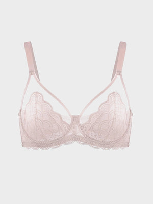 Scalloped Lace Underwire Bra for Fuller Busts