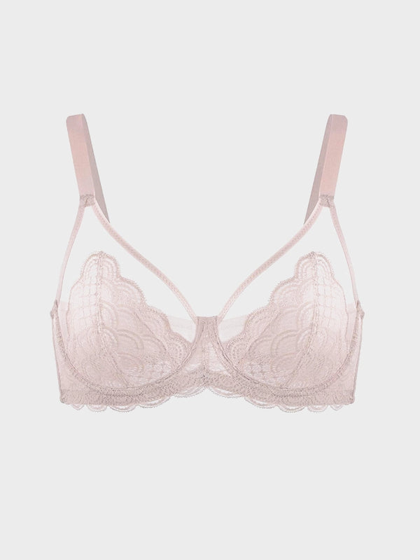 Scalloped Lace Underwire Bra for Fuller Busts