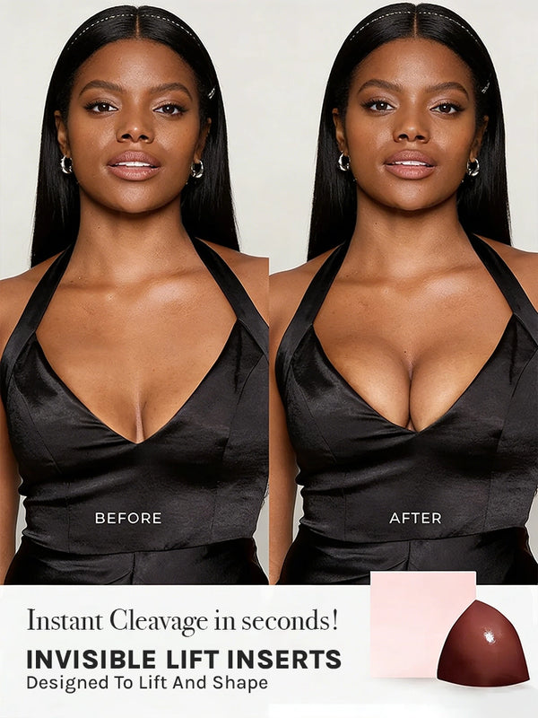 Swansway Invisible Lift Bra Inserts – Invisible Sticky Pads for Low-Cut Outfits