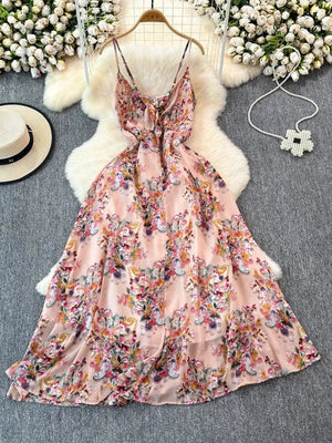 Boho Floral Cami A-Line Summer Dress