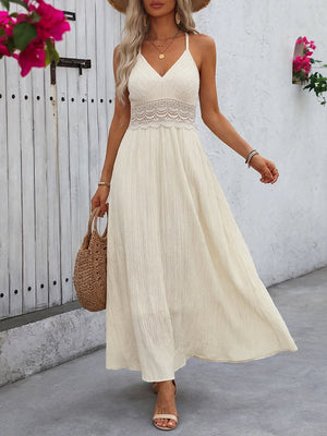Women's  Solid Color Summer Vacation Spaghetti Strap Long Dress