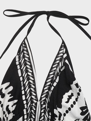 Women's Vacation Beach Dress Spaghetti Strap V Neck Summer Boho Maxi