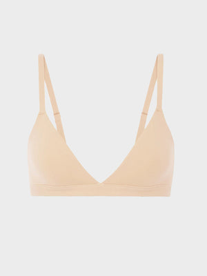 Womens Wireless Triangle Bralette Plunge Unlined Seamless Bras