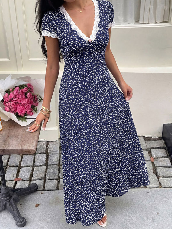 Women’s Vintage Floral Maxi Dress