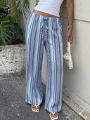 Women’s Wide Leg Pants Casual Loose Lounge Pants Beach Trousers with Pockets