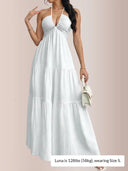 Halter Neck Tiered Maxi Dress