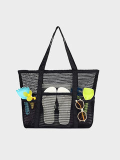 Mesh Beach Bag with Zipper