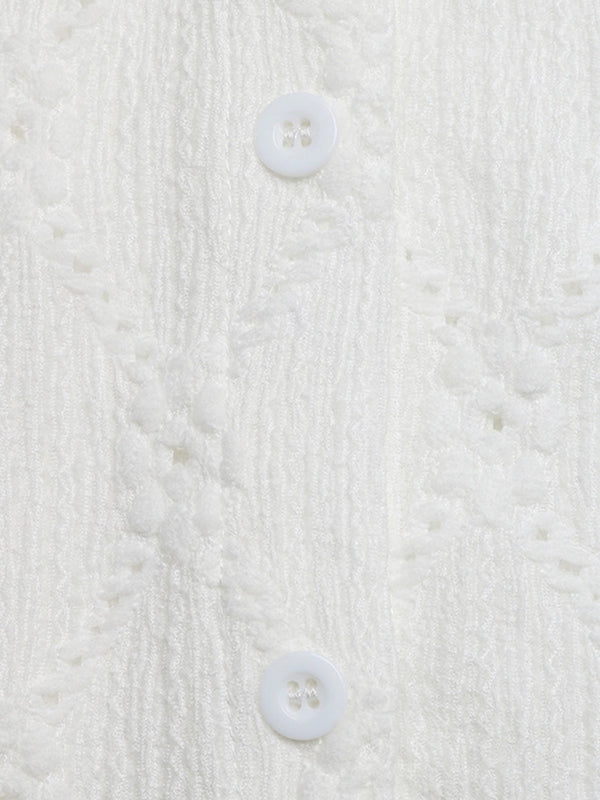 Women's Eyelet Lace Button Down Blouse