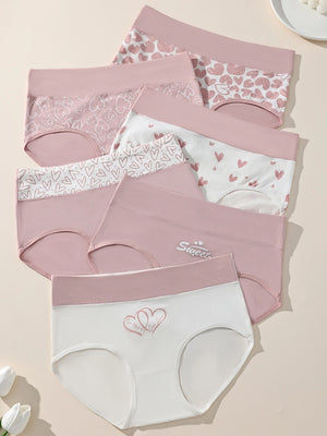 6 Pack Women’s High Waisted Cotton Seamless Briefs
