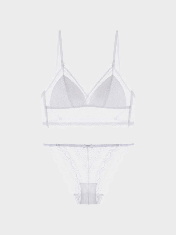 Womens Lace Bralette Sexy Wireless Bralettes Bra Set
