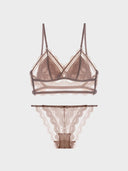 Womens Lace Bralette Sexy Wireless Bralettes Bra Set
